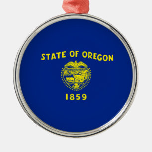 Ornement Métallique Oregon State Flag Design