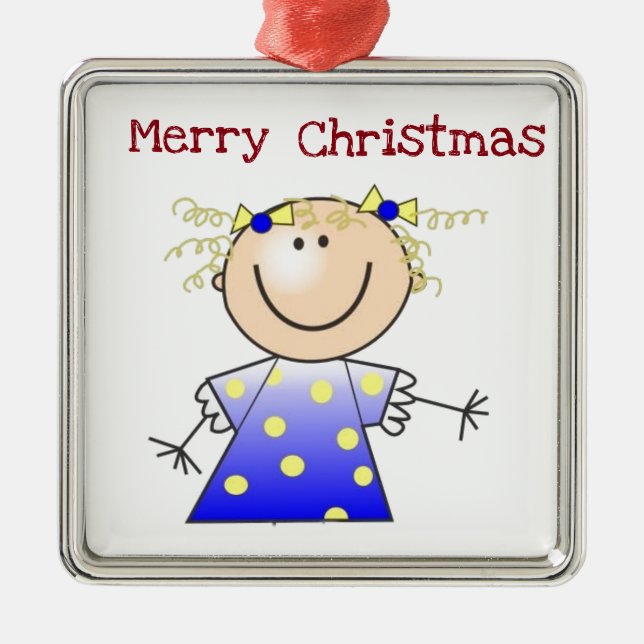 ORNEMENT MÉTALLIQUE ***ORNEMENT DE LA PETITE FILLE*** DE NOËL (Devant)