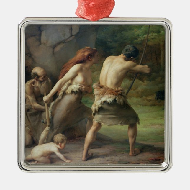 Ornement Métallique Ours préhistoriques de chasse d'homme, 1832 (Devant)