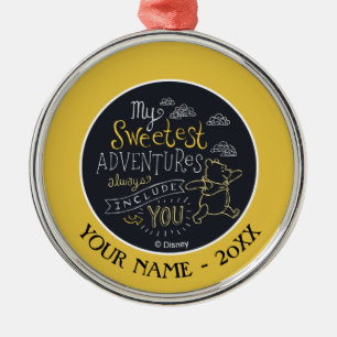 Ornement Métallique Ourson My Sweetest Adventures Ajouter Votre Nom