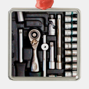 Ornement Métallique Outils Handyman Boîte à outils