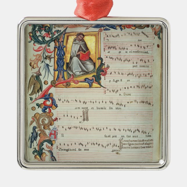 Ornement Métallique Page de notation musicale avec historiated (Devant)