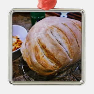 Ornement Métallique Pain et pâtes frais au four