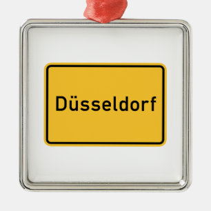 Ornement Métallique Panneau routier de Dusseldorf, Allemagne