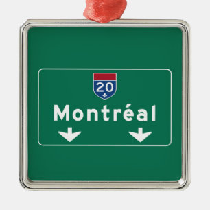 Ornement Métallique Panneau routier de Montréal, Canada
