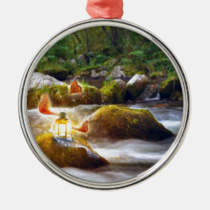 Ornement Métallique Papillons