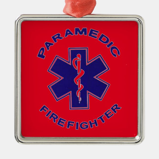 Ornement Métallique Paramedic du pompier (Devant)