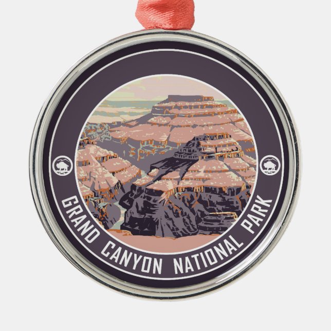 Ornement Métallique Parc national du Grand Canyon Souvenir (Devant)