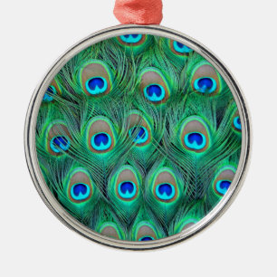 Ornement Métallique Peacock Splendor