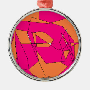 Ornement Métallique Peinture numérique rose orange, Art pour enfants