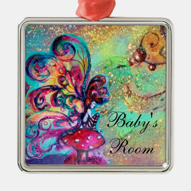 ORNEMENT MÉTALLIQUE PETITE ELF DE CHAMPIGNONS AFFICHETTE DE PORTE (Devant)