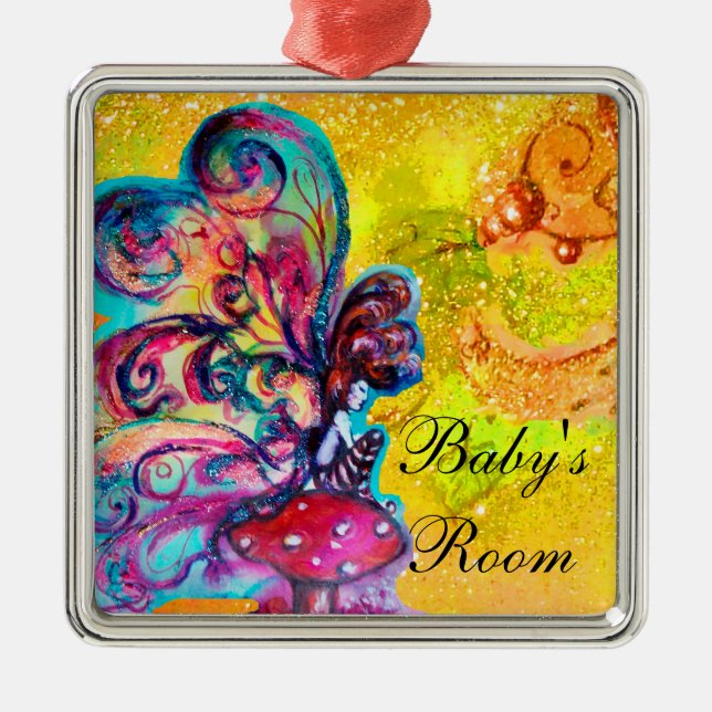 ORNEMENT MÉTALLIQUE PETITE ELF DE CHAMPIGNONS AFFICHETTE DE PORTE (Devant)