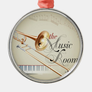 Ornement Métallique Pièce de musique de trombone
