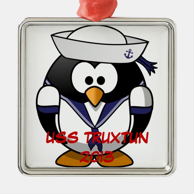 ORNEMENT MÉTALLIQUE PINGOUIN DE BÉBÉ DE TRUXTUN (Devant)