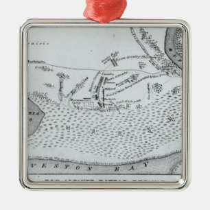 Ornement Métallique Plan au sol de la bataille de San Jacinto