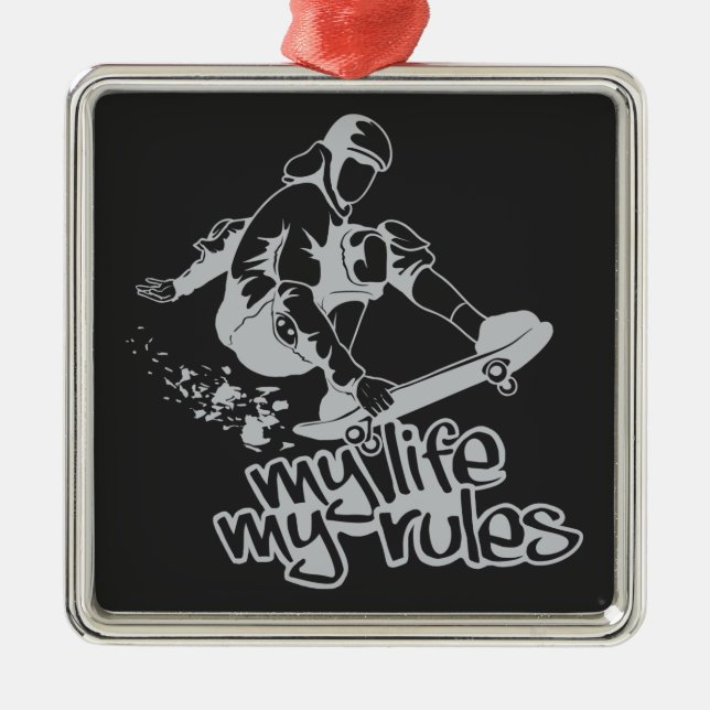 Ornement Métallique Planche à roulettes (Devant)