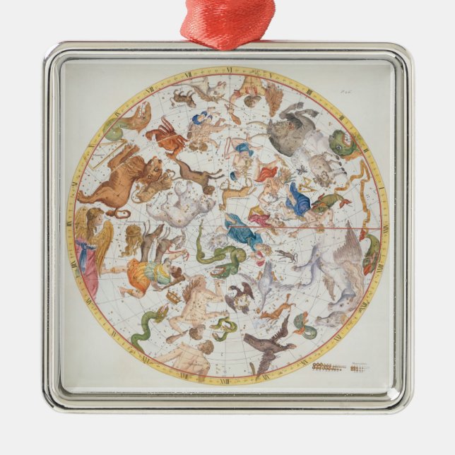 Ornement Métallique Plat 26 de "atlas Coelestis", par John Flamsteed (Devant)