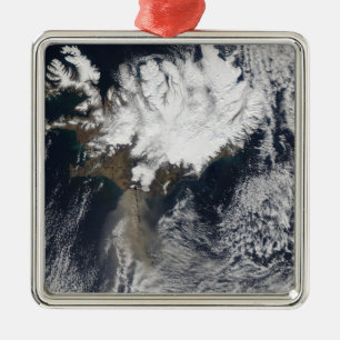 Ornement Métallique Plume de cendres du volcan Eyjafjallajokull, islan