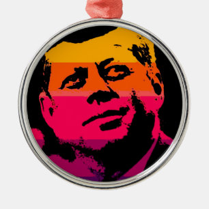 Ornement Métallique Pop Art Jack JFK John F. Kennedy