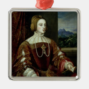 Ornement Métallique Portrait de l'impératrice Isabella du Portugal