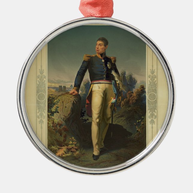 Ornement Métallique Portrait du Général Marquis de Lafayette (Devant)