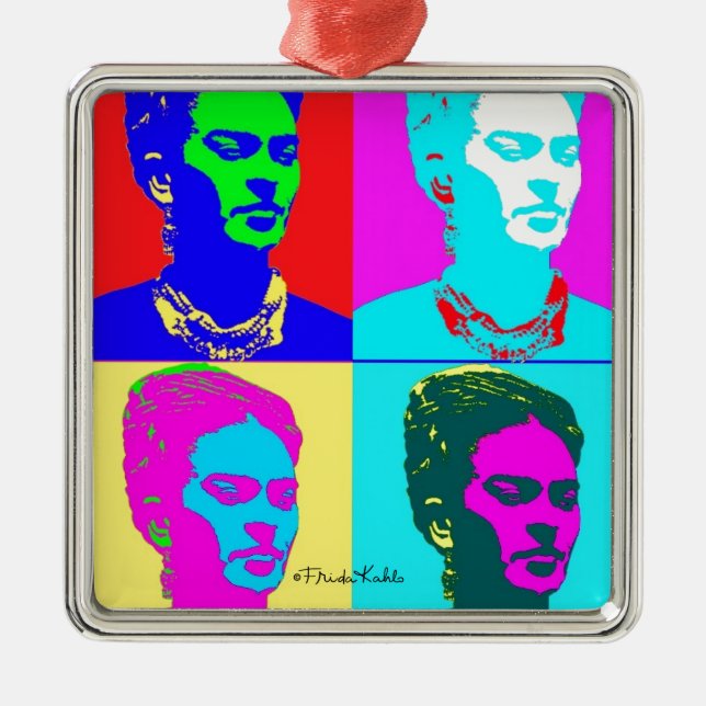 Ornement Métallique Portrait inspiré de Frida Kahlo (Devant)