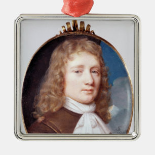 Ornement Métallique Portrait miniature d'un homme inconnu, 1659