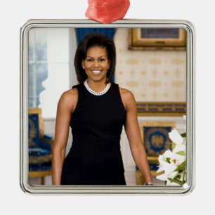 Ornement Métallique Portrait officiel de première Madame Michelle