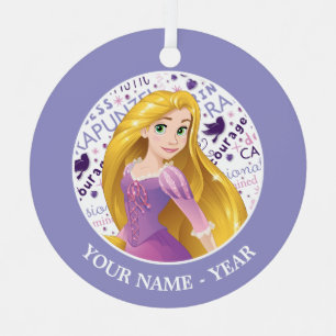 Ornement Métallique Princesse Rapunzel Rapunzel Ajouter Votre Nom