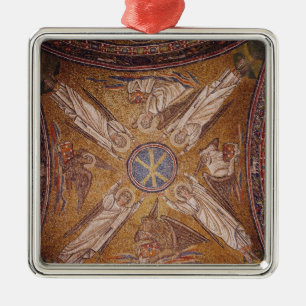 Ornement Métallique Quatre anges avec les symboles du