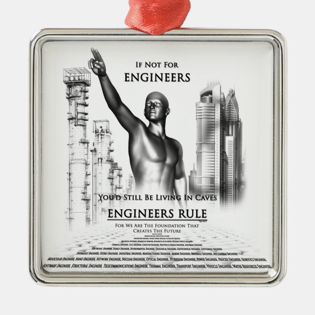 Ornement Métallique Règle des ingénieurs (Devant)