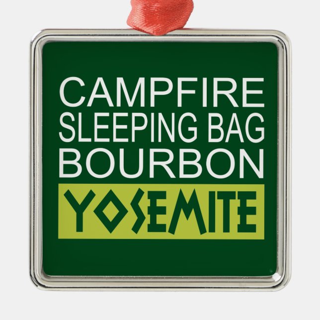 Ornement Métallique Sac couché de feu Bourbon Yosemite (Devant)