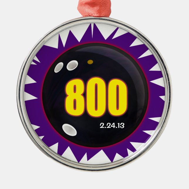 Ornement Métallique Série 800 personnalisée en Bowling, (Devant)