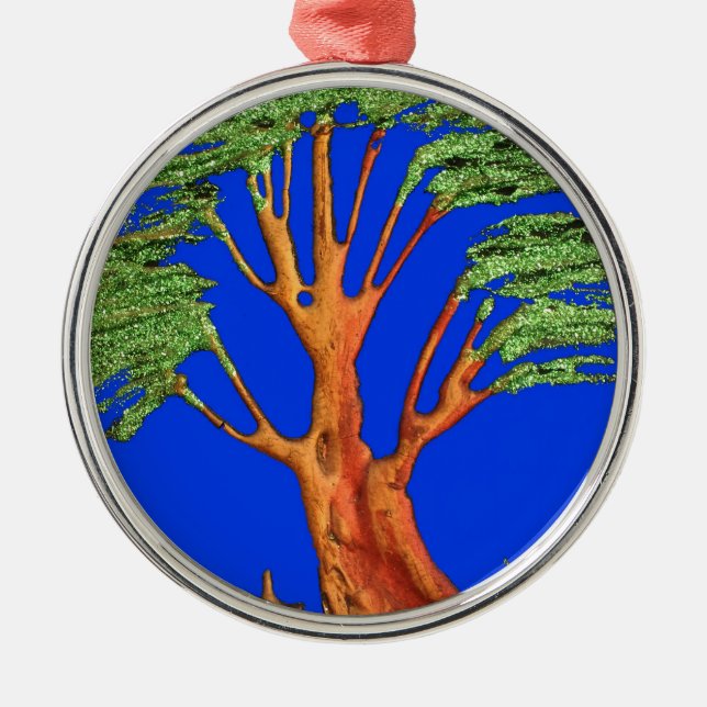 Ornement Métallique Sous le ciel bleu : La collection d'arbres Acacia (Devant)