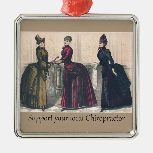 Ornement Métallique Soutenez votre chiropraticien local (Devant)