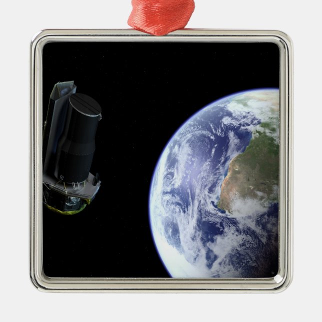Ornement Métallique Spitzer quitte la Terre peu après son lancement (Devant)
