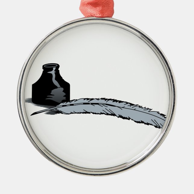 Ornement Métallique Stylo et encre de cannette (Devant)