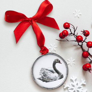 Ornement Métallique Swan