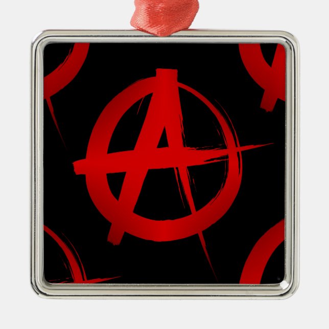 Ornement Métallique Symbole d'anarchie (Devant)