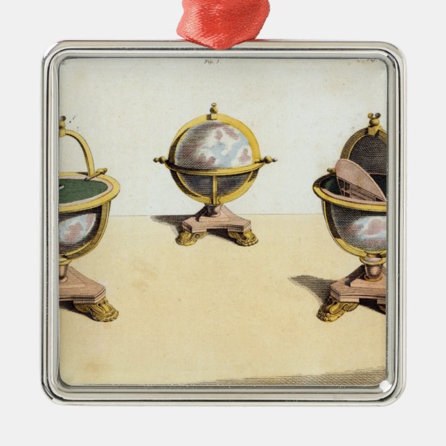 Ornement Métallique Tableau d'écriture de globe de Cabinett de Pitt (Devant)