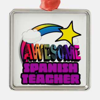 Ornement Métallique Tir Star Rainbow Awesome enseignant espagnol