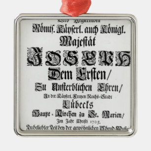 Ornement Métallique Titlepage d'Abendmusik, 1705