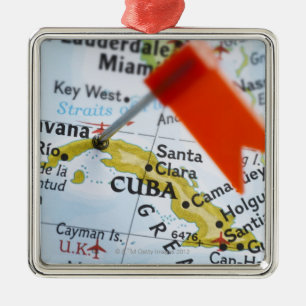 Ornement Métallique Tracez la goupille placée à La Havane, Cuba sur 