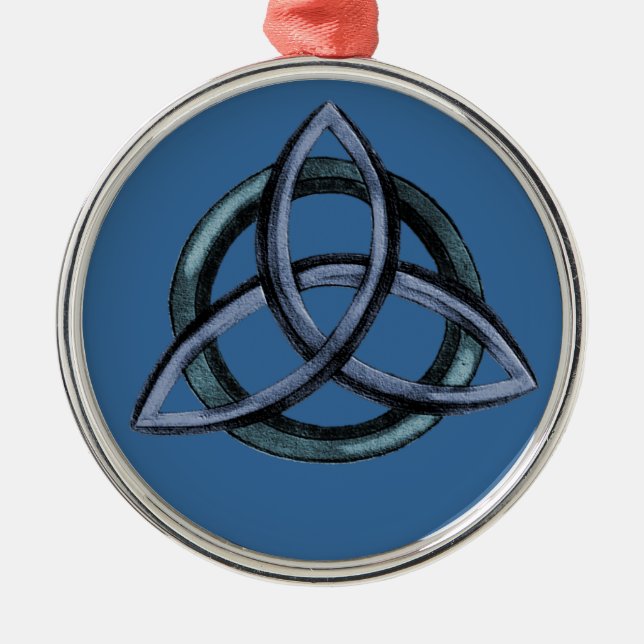 Ornement Métallique Triquetra (bleu) (Devant)