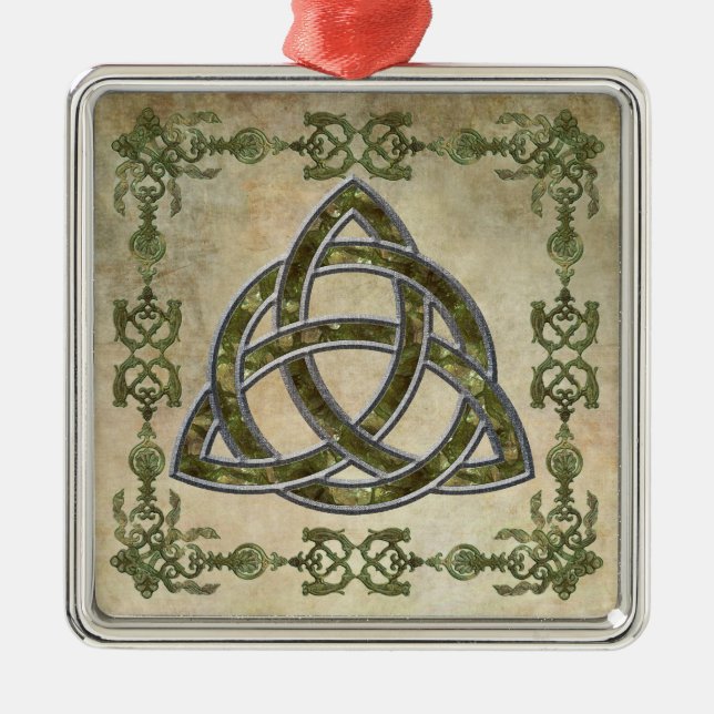 Ornement Métallique Triquetra naturel (Devant)