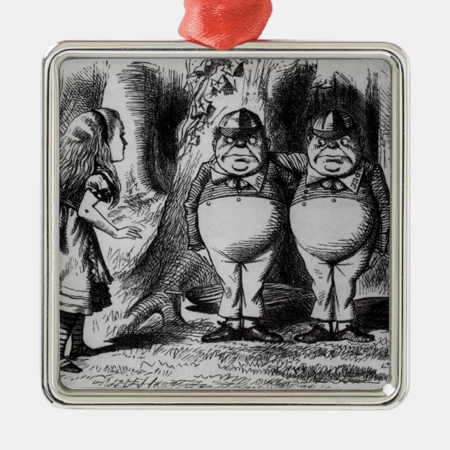Ornement Métallique Tweedledum et Tweedledee (Devant)