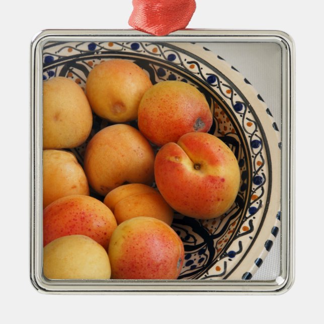 Ornement Métallique Un bol d'abricots méditerranéens 2 (Devant)