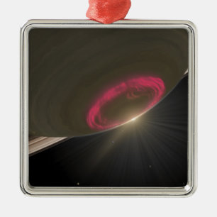 Ornement Métallique Une aurore cerise