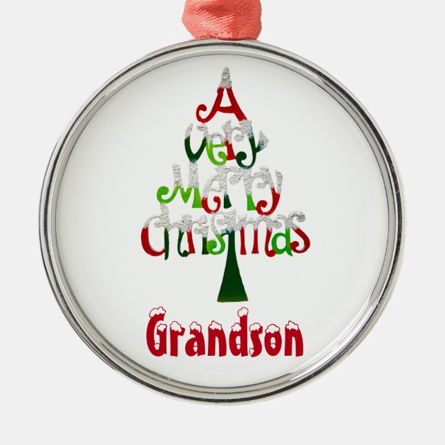 Ornement Métallique Une collection de cadeau de Noël très Joyeux (Devant)