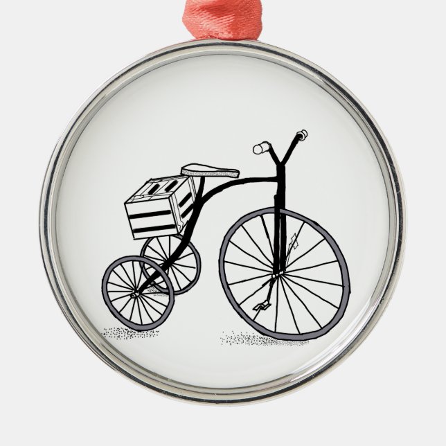 Ornement Métallique Vélo sur 3 roues (Devant)